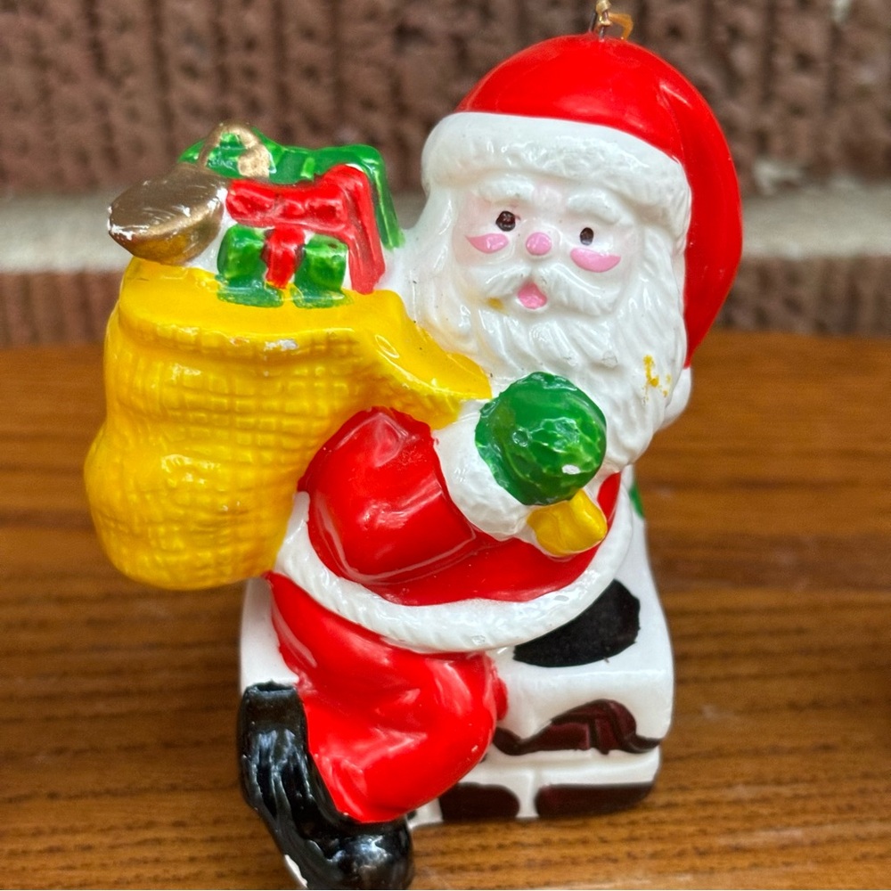 Care Bear BUNDLE Christmas Figurine Bundle Santa and Bear Ceramic Plastic VTG - Picture 3 of 6